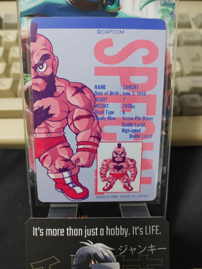 Street Fighter II Cammy Zangief Carddass Card  Japanese Vintage Japan