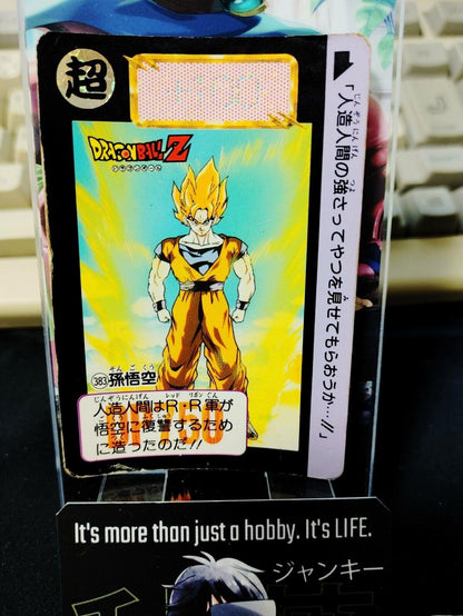 Dragon Ball Z Bandai Carddass Card Goku #383 Japanese Retro Vintage Japan