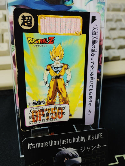 Dragon Ball Z Bandai Carddass Card Goku #383 Japanese Retro Vintage Japan