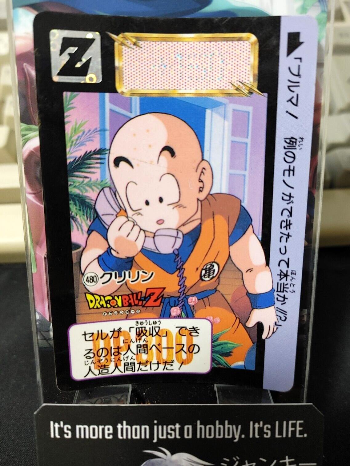 Dragon Ball Z Bandai Carddass Card Krillin #480 Japanese Retro Vintage Japan