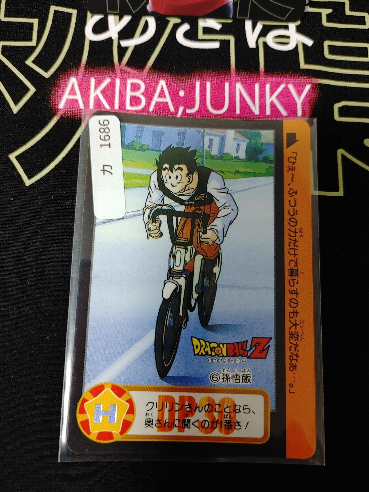 Dragon Ball Z Bandai Carddass Card Gohan #6 Japanese Retro Vintage Japan