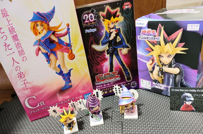 Yu-Gi-Oh! Dark Black Magician Dark Magician Girl Yami Yugi Grande Figures LOT JP