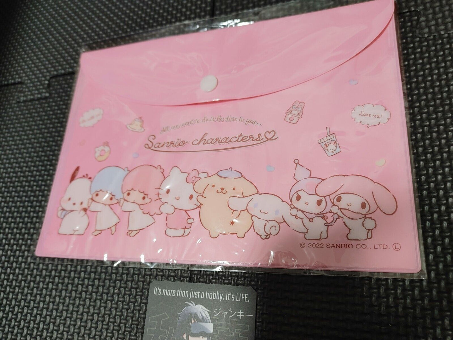 Hello Kitty Sanrio Pink Button Case Make up Accessory Bag Pouch JAPAN Release