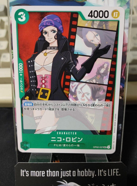 One Piece Card Game Nico Robin OP02-037 Paramount War Japanese Release