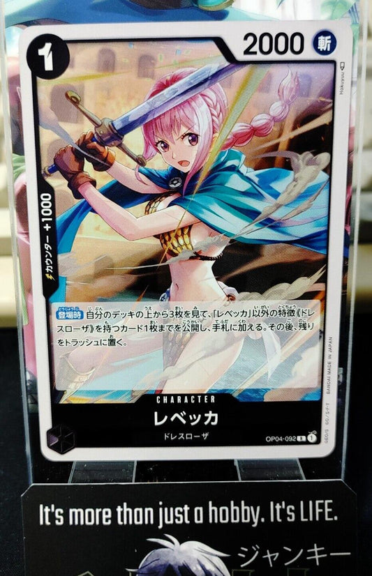 One Piece Card Game Rebecca OP04-092 R Kingdoms of Intrigue Japanese Release