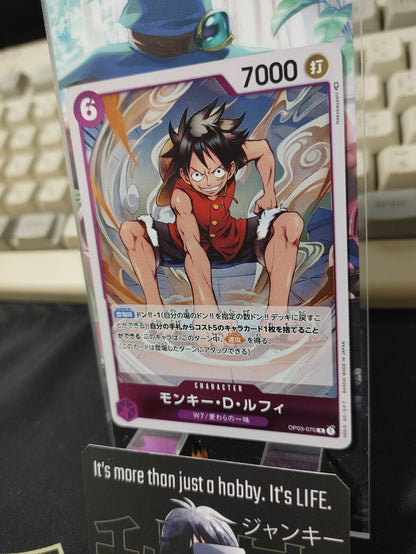 One Piece Card Game Monkey D. Luffy OP03-070 R Pillars of Strength Japanese