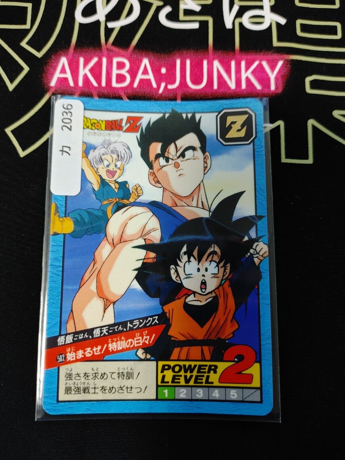 Dragon Ball Z Bandai Carddass Card Goten Gohan #582 Japanese Vintage Japan