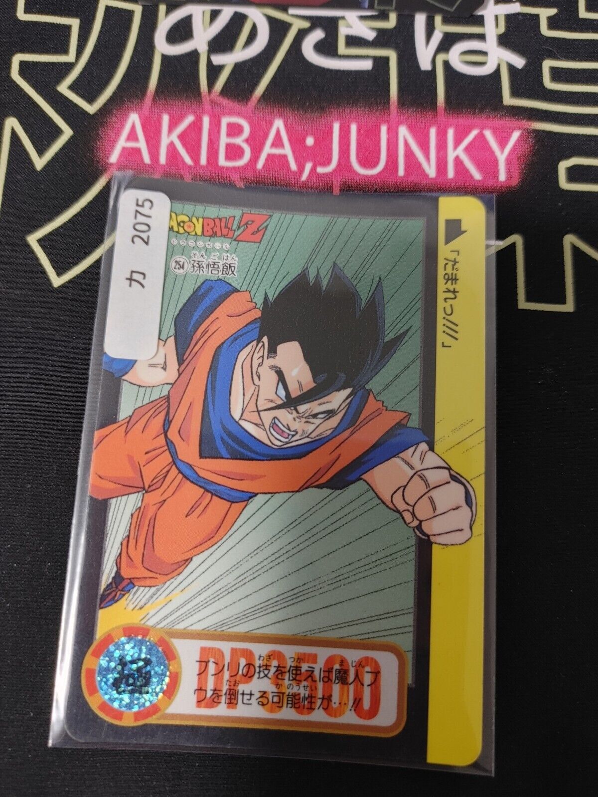 Dragon Ball Z Bandai Carddass Card Gohan #254 Japanese Vintage Japan