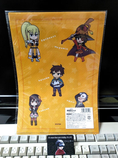 Konosuba Collectible Anime  Design Clear File Design Aqua Megumin Kazuma JAPAN