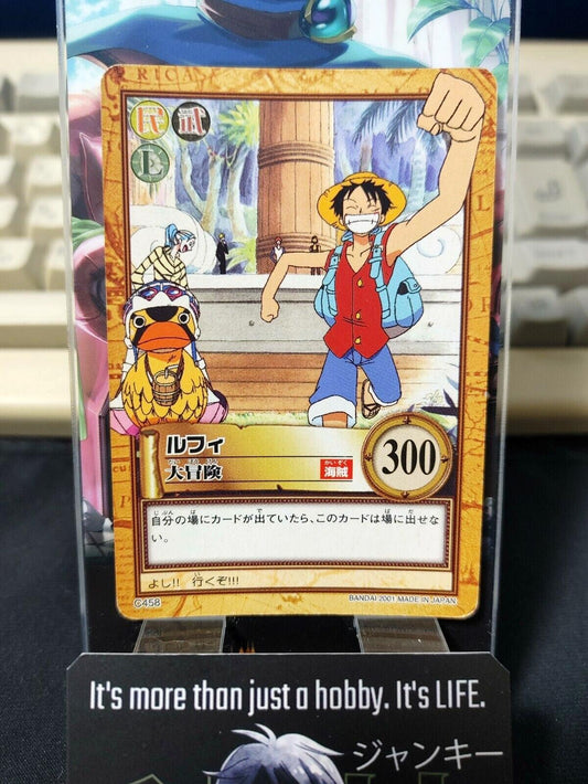 One Piece Bandai Carddass Card Luffy C458 Japanese Retro Vintage TCG Japan