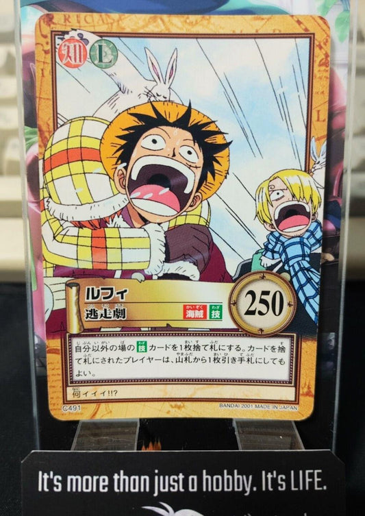 One Piece Bandai Carddass Card Luffy Sanji C491 Japanese Retro Vintage TCG Japan