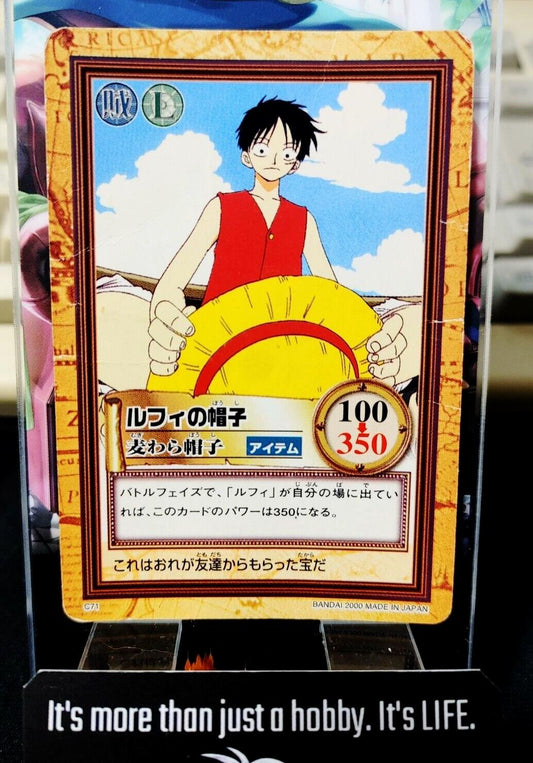 One Piece Bandai Carddass Card Luffy C71 Japanese Retro Vintage TCG Japan