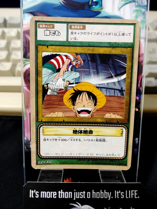 One Piece Bandai Carddass Card Luffy Buggy MS-W29 Japanese Retro Vintage Japan