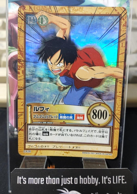 One Piece Bandai Carddass Card Luffy C428 Japanese Retro Vintage Japan