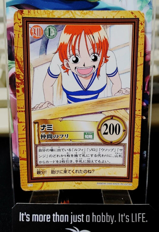 One Piece Bandai Carddass Card Nami C76 Japanese Retro Vintage Japan