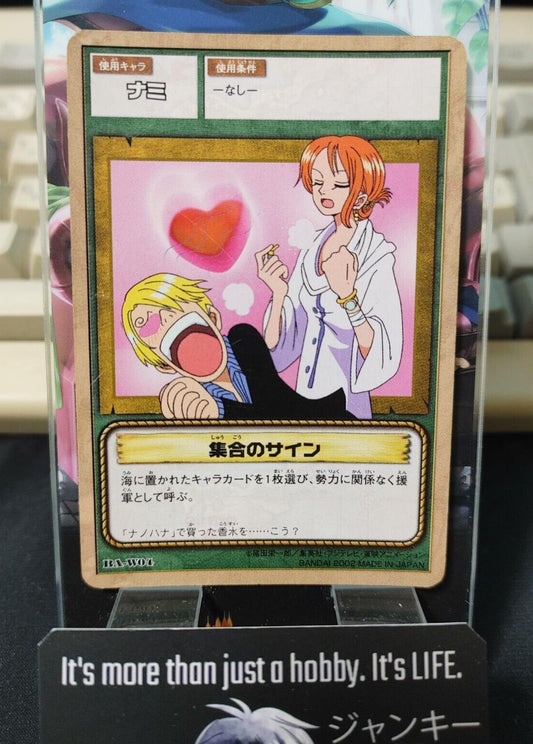 One Piece Bandai Carddass Card Nami BA-WO4 Japanese Retro Vintage Japan