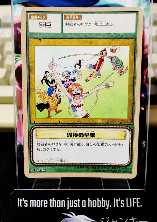 One Piece Bandai Carddass Card Nami LK-W05 Japanese Retro Vintage Japan