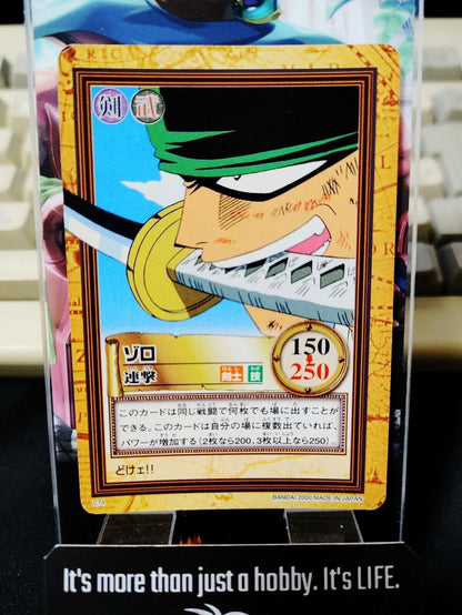 One Piece Bandai Carddass Card Zoro C74 Japanese Retro Vintage Japan