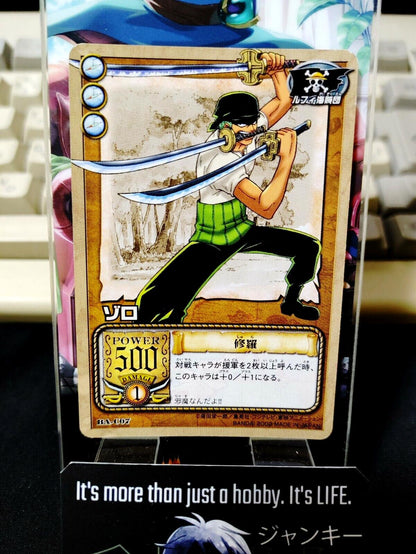 One Piece Bandai Carddass Card Zoro BA-C07 Japanese Retro Vintage Japan