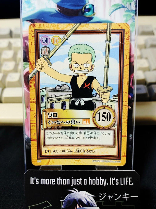 One Piece Bandai Carddass Card Zoro C08 Japanese Retro Vintage Japan