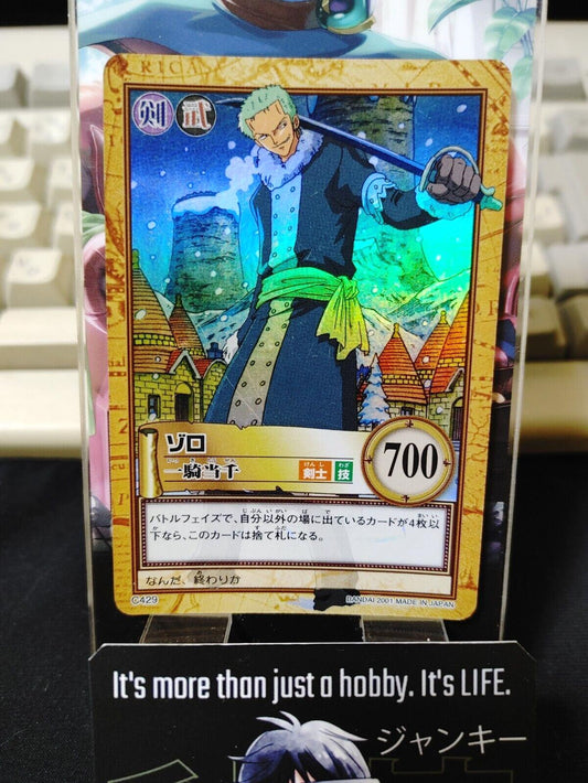 One Piece Bandai Carddass Card Zoro C429 Japanese Retro Vintage Japan