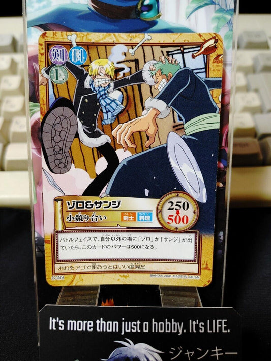 One Piece Bandai Carddass Card Sanji Zoro C499 Japanese Retro Vintage Japan