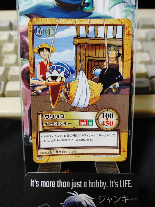 One Piece Bandai Carddass Card Usopp Karoo C494 Japanese Retro Vintage Japan