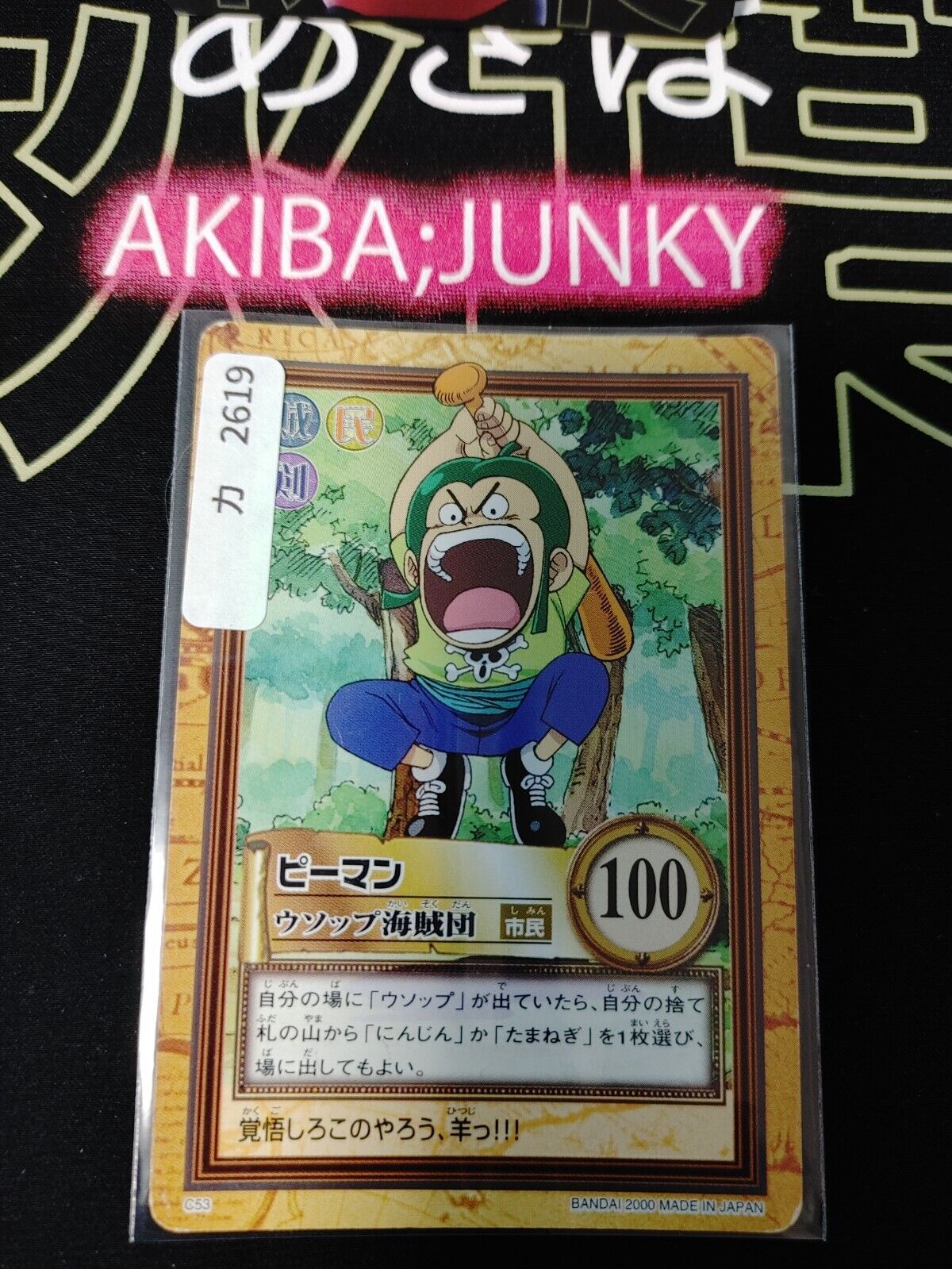 One Piece Bandai Carddass Card Usopp C53 Japanese Retro Vintage Japan