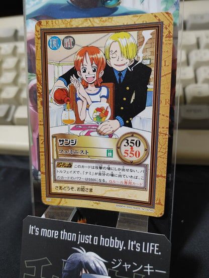 One Piece Bandai Carddass Card Sanji Nami C80 Japanese Retro Vintage Japan