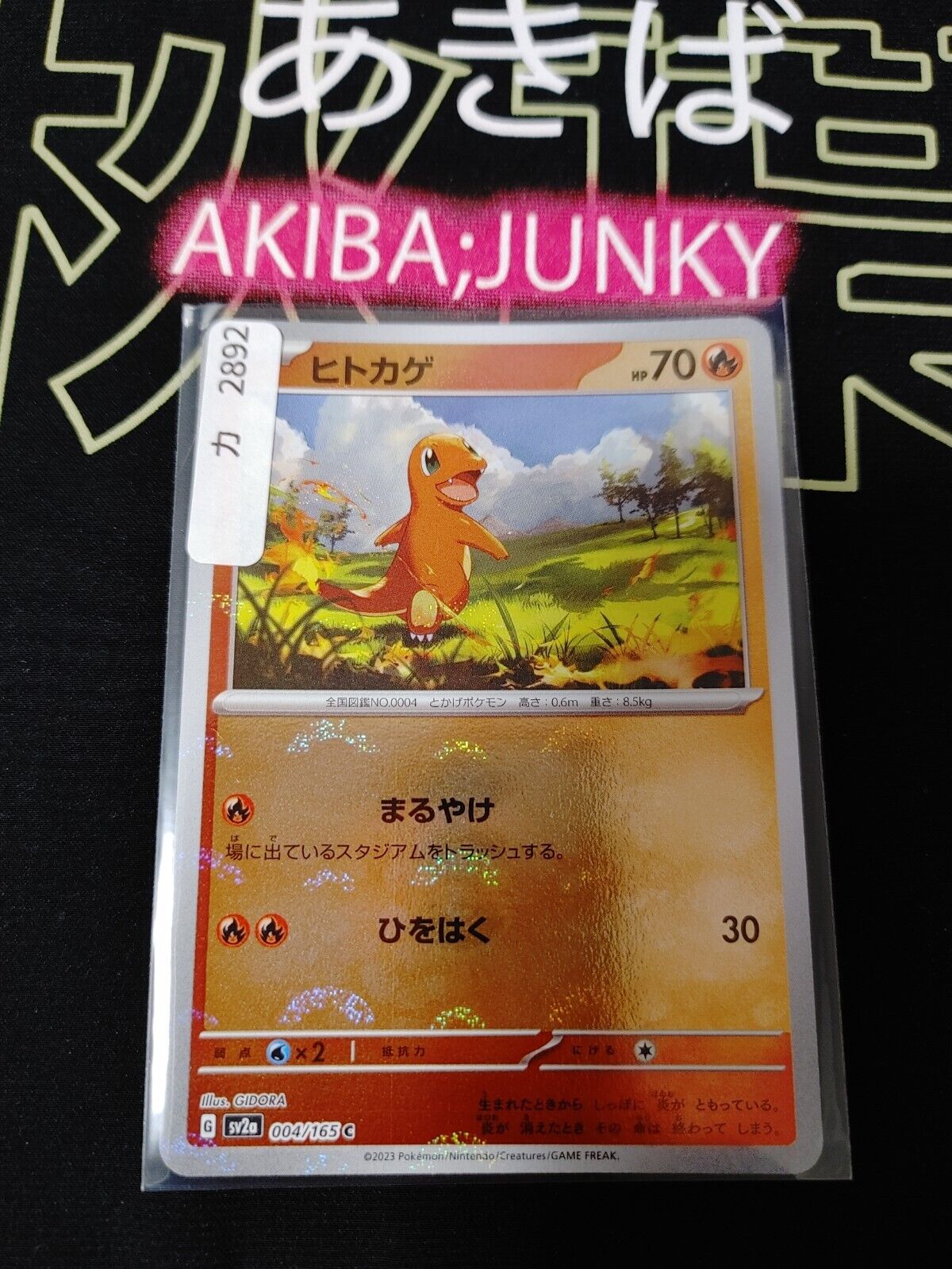 Charmander Reverse Holo Pokemon Card 004/165 SV2a Pokemon 151 Japanese