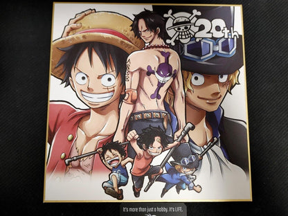 Anime One Piece Animation 20th Art Design Panel Board Shikishi Japan Limited H