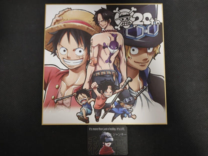 Anime One Piece Animation 20th Art Design Panel Board Shikishi Japan Limited H