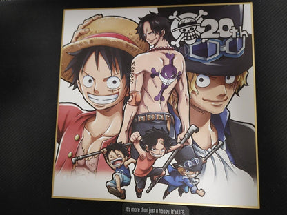 Anime One Piece Animation 20th Art Design Panel Board Shikishi Japan Limited H