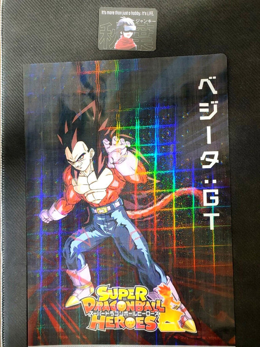 Anime Dragon ball Heroes GT Animation Vegeta SS4 Holo Clear File Japan