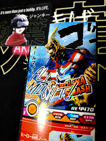 My Hero Academia Heroes Battle Rush Card All Might BHA-06-034-R Sign Japan