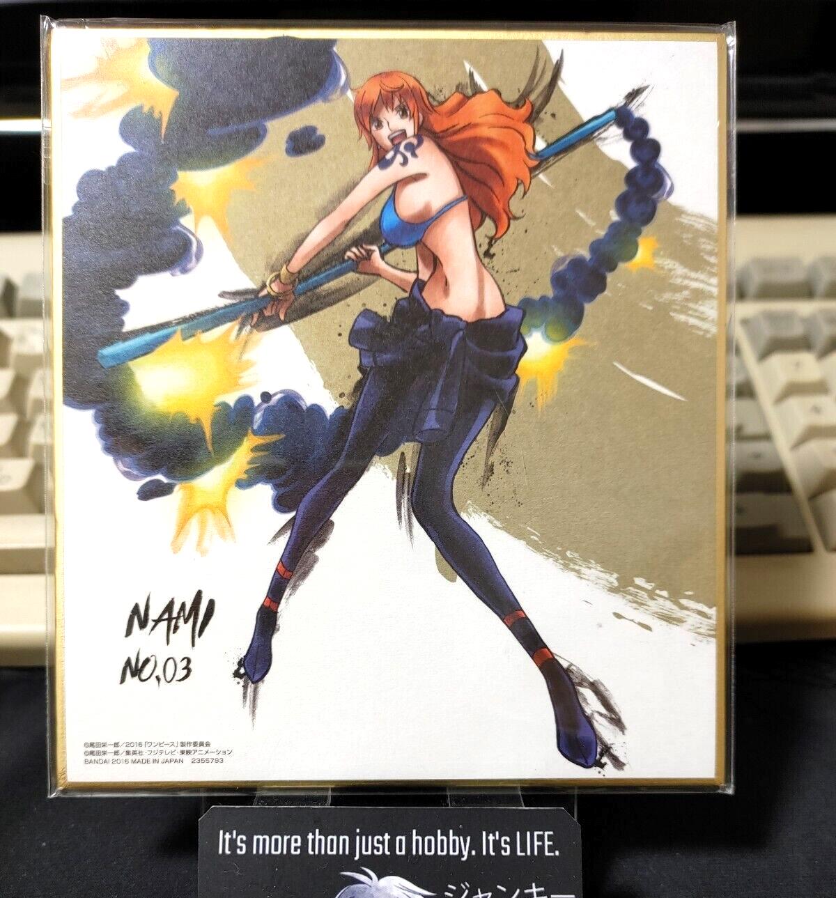 Anime One Piece Animation Nami Art Design Panel Board Shikishi Japan Limited